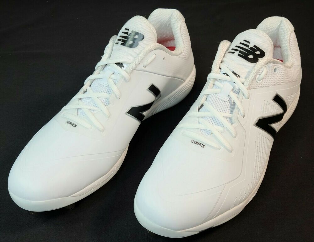 New Balance Men's L4040sw4 Black & White Baseball Cleats Size 16 D, New No Box